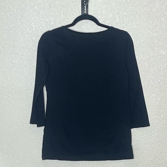 NWT Loft Black Lace Front Top Sz Small - Picture 4 of 7